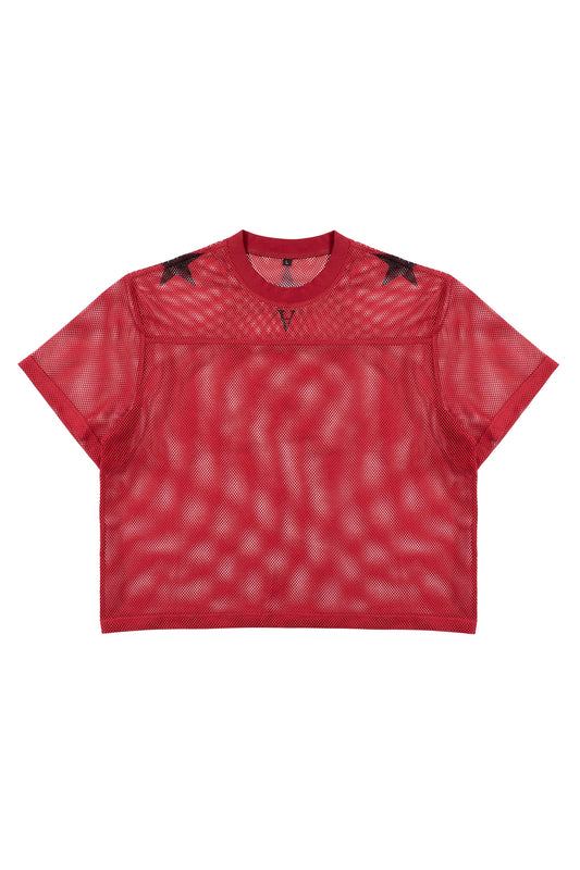 :RED MESH JERSEY: