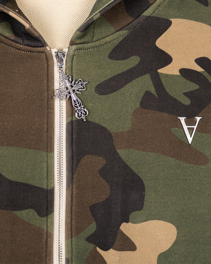 :ZIP HOODIE: CAMO