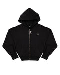 :ZIP HOODIE: BLACK