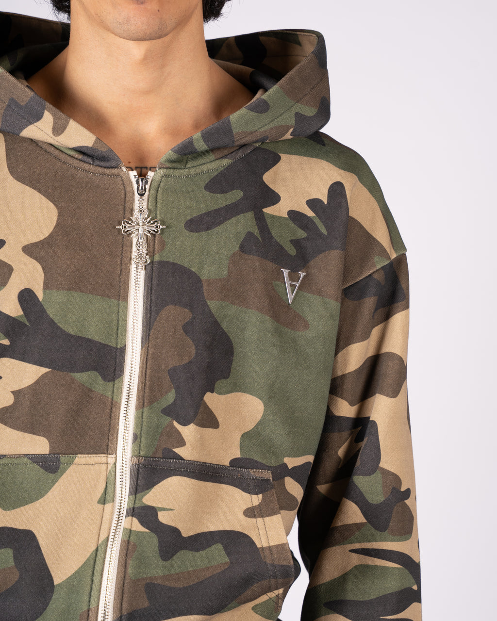 :ZIP HOODIE: CAMO